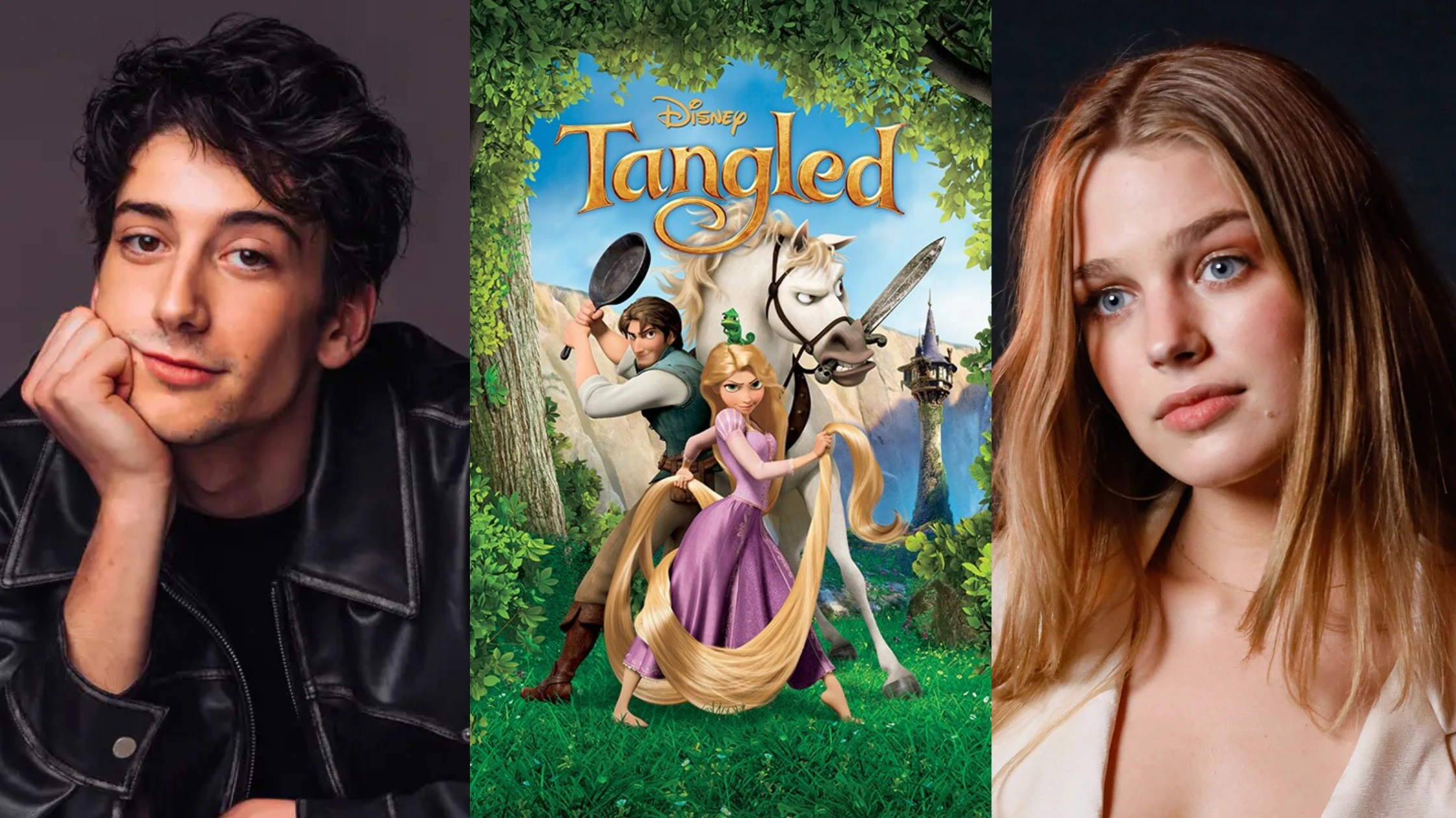 Disney's Live-Action Tangled Cast: Teagan Croft as Rapunzel and Milo Manheim as Flynn Rider